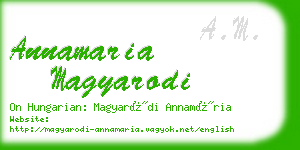 annamaria magyarodi business card